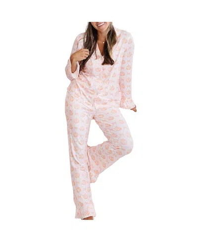 Sweet Wink Pumpkin Trellis Women's Lounge Set In Pink