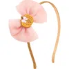 Sweet Wink Pumpkin Tulle Bow Headband In Pink