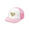 Sweet Wink Rainbow Heart Patch Trucker Hat In Pink
