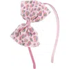 Sweet Wink Rainbow Heart Tulle Bow Headband In Multicolor