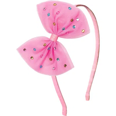 Sweet Wink Babies'  Raspberry Rhinestone Bow Headband In Pink