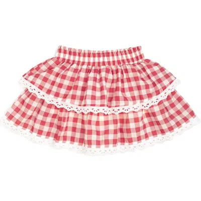 Sweet Wink Babies'  Red Gingham Skort In Multi