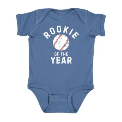 Sweet Wink Babies'  Rookie Of The Year Short Sleeve Bodysuit In Blue