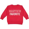 Sweet Wink Santa's Favorite Christmas Sweatshirt In Red