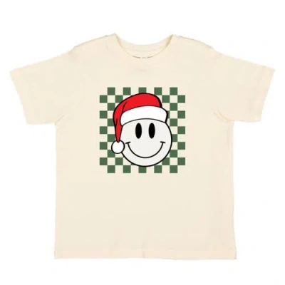 Sweet Wink Kids'  Santa Smiley Christmas Short Sleeve T-shirt In Neutral