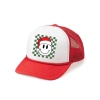 Sweet Wink Santa Smiley Christmas Trucker Hat In Red/white
