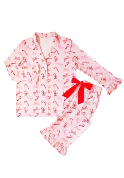 Sweet Wink Satin Lounge Set In Pink