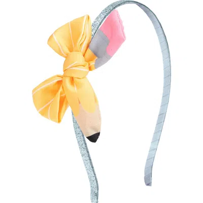Sweet Wink Babies'  School Days Pencil Bow Headband In Blue