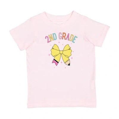 Sweet Wink Kids'  Second Grade Pencil Bow Short Sleeve T-shirt In Pink