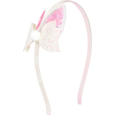 Sweet Wink Babies'  Shaker Easter Bunny Ear Bow Headband In Pink