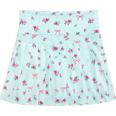 Sweet Wink Babies'  Sky Blue Floral Athletic Skort