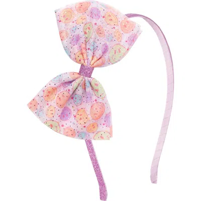 Sweet Wink Babies'  Smiley Face Tulle Bow Headband In Multicolor