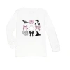 Sweet Wink Spooky Bow Halloween Long Sleeve Shirt In White