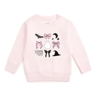 Sweet Wink Kids'  Spooky Cute Halloween Sweatshirt In Pink