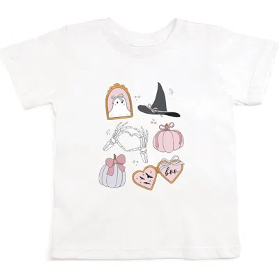 Sweet Wink Kids'  Spooky Girl Halloween Short Sleeve T-shirt In White