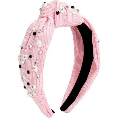 Sweet Wink Babies'  Spooky Halloween Gemstone Headband In Pink