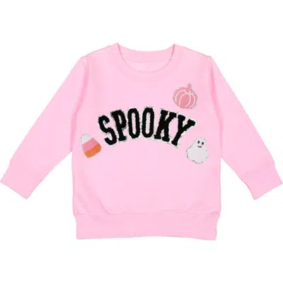 Sweet Wink Kids'  Spooky Patch Halloween Sweatshirt In Pink