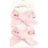 Sweet Wink Sprinkle Bow Clip Set In Pink