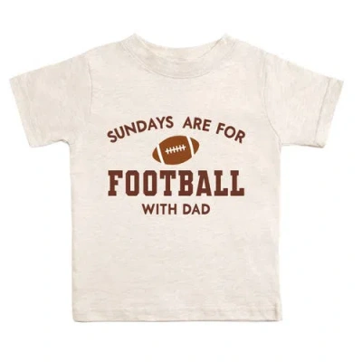Sweet Wink Babies'  Sundays Are For Football With Dad Short Sleeve T-shirt In Neutral
