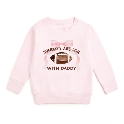 Sweet Wink Babies'  Sundays Are For Football With Daddy Sweatshirt In Pink