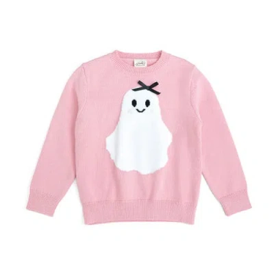 Sweet Wink Babies'  Sweet Ghost Halloween Sweater In Pink