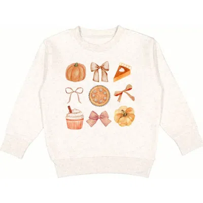 Sweet Wink Kids'  Thankful Cutie Thanksgiving Sweatshirt In Brown