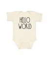 Sweet Wink Unisex Hello World Short Sleeve Bodysuit - Baby