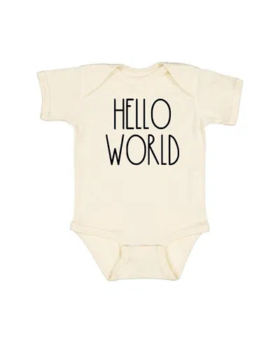Sweet Wink Unisex Hello World Short Sleeve Bodysuit - Baby