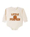 Sweet Wink Unisex Little Pumpkin Patch Long Sleeve Romper - Baby In White