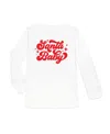 Sweet Wink Unisex Santa Christmas Long Sleeve Shirt In White