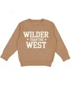 Sweet Wink Unisex Wilder Than The West Sweatshirt - Little Kid, Big Kid In Brown