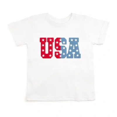 Sweet Wink Kids'  Usa Puff Ink Short Sleeve T-shirt In White