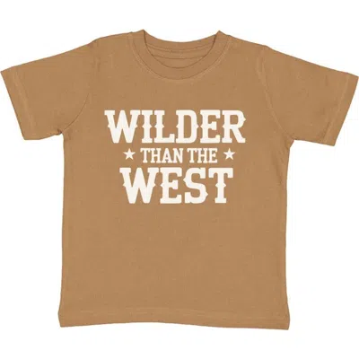 Sweet Wink Kids'  Wilder Than The West Short Sleeve T-shirt In Brown