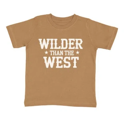 Sweet Wink Kids'  Wilder Than The West Short Sleeve T-shirt In Brown