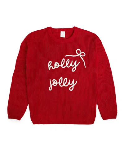 SWEET WINK WOMEN'S HOLLY JOLLY BOW CHRISTMAS KNIT SWEATERS