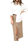Sweetkama Oversized Button-down Shirt In White In White