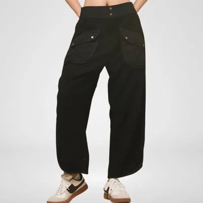 Sweetkama Women's Front Pockets Relaxed Sweatpants In Black