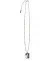 Sweetlimejuice Large Octagonal-pendant Necklace In Silver