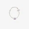 Sweetlimejuice Sterling Silver Cross Chain Bracelet In Silver