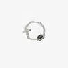 Sweetlimejuice Sterling Silver Crucifix Cubic Zirconia Bracelet In Silver