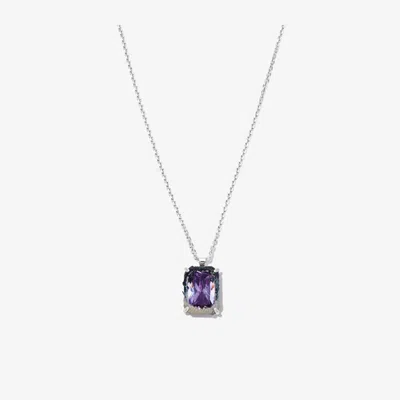Sweetlimejuice Sterling Silver Denim Rectangular Knife Edge Ii Necklace
