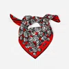 Swells Gameday Scarf In Red And Black In Multi