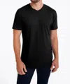 SWET TAILOR SOFTEST V NECK T-SHIRT IN BLACK