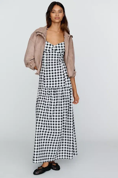 S/w/f 100% Cotton Drop-waist Maxi Dress In Black