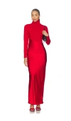 S/w/f Asymmetric Split Maxi Dress In Red
