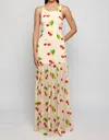 S/w/f Body Hugging Maxi Dress In Cherry Bomb In Multi