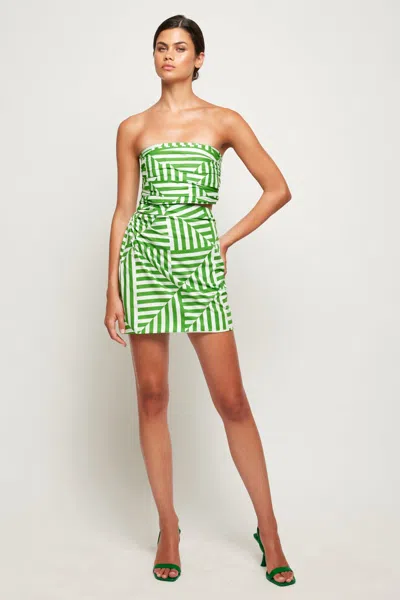 S/w/f Boutique Asymmetric Cut Out Mini In Green