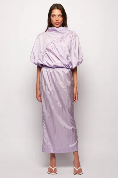 S/w/f Boutique Asymmetric Parachute Top In Purple