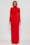 S/w/f Boutique Asymmetric Split Maxi In Red