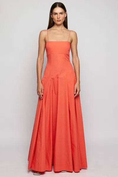 S/w/f Boutique Bandeau Spaghetti Strap Maxi In Orange